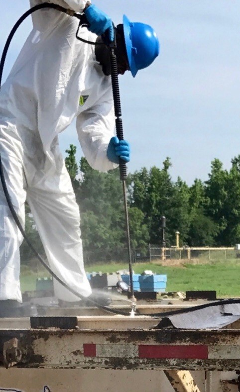 washing a truck bed