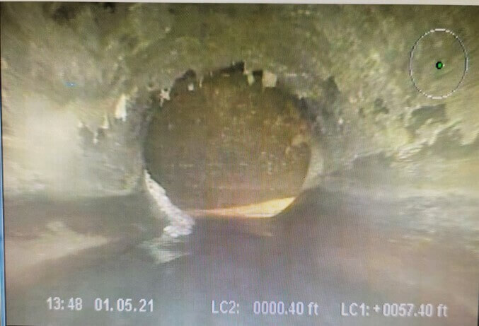 camera view of pipes