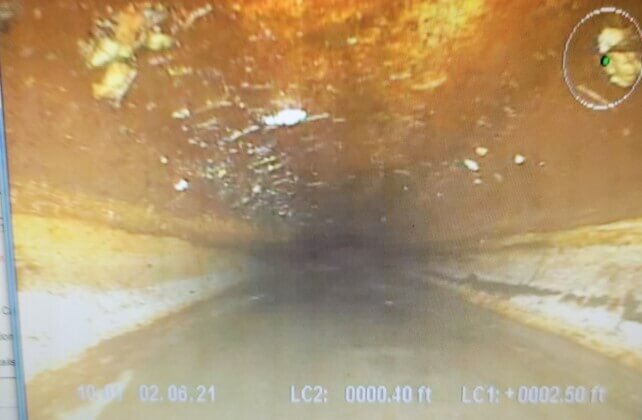 more camera footage of inside pipe